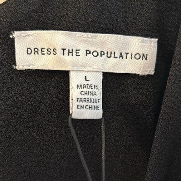 NWT, dress the population ‘Alicia’ plunging sleeveless fit and flare, size L - Picture 5 of 9